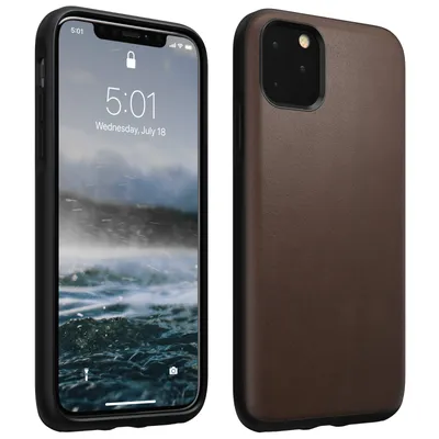 A product shot of an iPhone case, showing both the front and back.