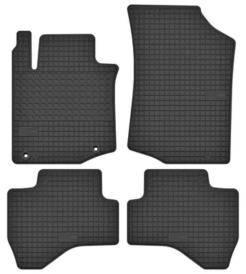 Produktbild von Gummi-Fußmatten für Citroen C1 II 2005-2014 (Schrägheck) – 4-tlg, Schwarz, passgenau – Wielganizator SolidTread