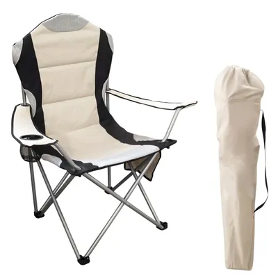 Immagine prodotto di Regie Klappstuhl DELUXE - beige  - Sedia da campeggio e da pesca con borsa per il trasporto