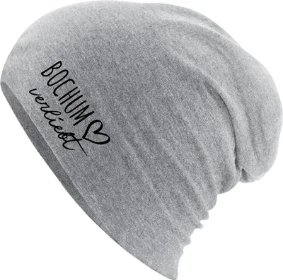 Produktbild von Huuraa Beanie Bochum verliebt Heather Grey One Size Baumwolle und Elasthan Mütze Geschenkidee