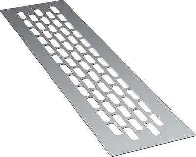 Produktbild von 1 x  sossai Lüftungsgitter 24,5 x 6cm in Aluminium Design Belüftungsgitter Türgitter Stegblech Abluft