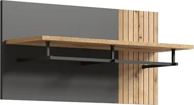 Productafbeelding van Garderobepaneel Esteban, antracietkleurig. Afmetingen: 80 cm breed x 40 cm hoog