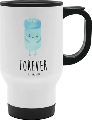 Produktbild von Mr. & Mrs. Panda thermosbecher Beste Freunde Salz - Weiß - Geschenk, kaffeebecher mit deckel, Fehlende Keywords, Gute Laune, für unterwegs, To Go Becher, Thermobecher