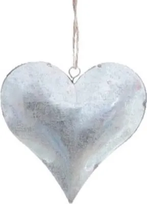 Produktbild von Metall Hänger. HERZ aus Zinkblech. Zink Herzhänger. 8 cm.