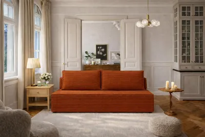 Produktbild von Kaiser Möbel Schlafsofa, Sofa mit Schlaffunktion und Bettkasten, DUO, Stoff Velo, Kupfer