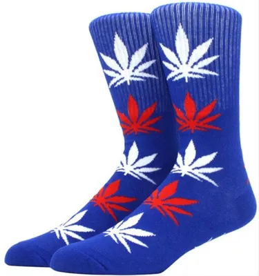 Produktbild von CHPN – Unkrautsocken – Unkrautsocken – Geschenk – Socken – Blau/Rot/Weiß – Uni – 2 Paar – Einheitsgröße – 36–46