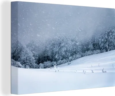 Produktbild von OneMillionCanvasses® - Leinwandbilder - 140x90 cm, Berg mit Schnee, Wandbilder Kunstdruck Wanddekoration