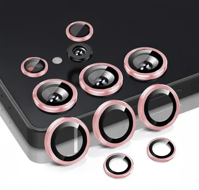 Produktbild von Kamera Linsenschutz Glas Set für Samsung Galaxy S25 Ultra Schutzglas Camera Linse Schutz Panzerfolie 9H Pink