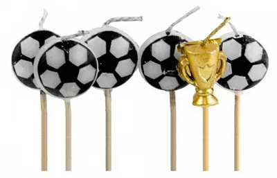 Image de Set de bougies Football - 6 pièces