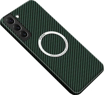 Obrázek produktu pro Pro Samsung Galaxy S25 Plus 5G MagSafe Design Ultra Thin Carbon Texture Case Green