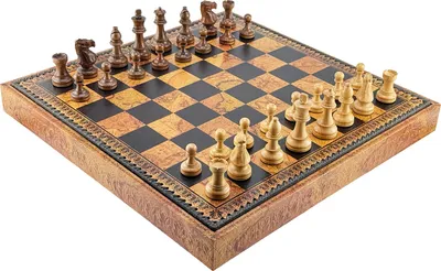 Obrázok produktu pre Šachová súprava Italfama Classico z akácie + kožená šachovnica s mapou sveta 48 cm