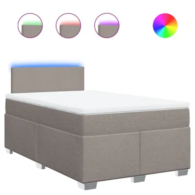 Produktbild von Boxspringbett mit Matratze Taupe 120x200 cm Stoff