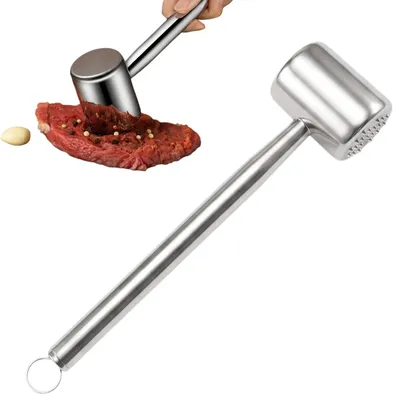 Fleischklopfer aus 304 Edelstahl, 26,5 cm, dubbelzijdig