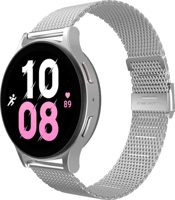 Image de Cazy Bracelet Compatible avec Samsung Galaxy Watch (Silksteel) – Bracelets de Montre Connectée – Bracelet Universel compatible pour Samsung Galaxy Watch 7 / Watch 6 / Watch 5 / Watch 4 / Watch FE - Noir