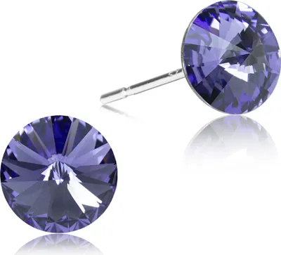 Produktbild von LUISIA® Ohrstecker mit Premium Kristallen - 6 mm Tanzanite / Lila