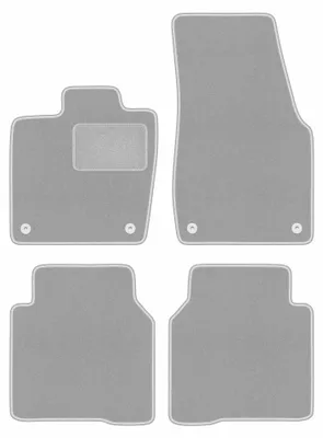 Obrázek produktu pro Velurové autokoberce pro: VW ID.7 2023- (kombi/liftback) – sada 4 ks, šedé, na míru – Wielganizator OSLO