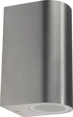 Produktbild von ChiliTec 22538 Außen-Wandleuchte "CTW-2" für 2x GU10, IP44, Edelstahl poliert