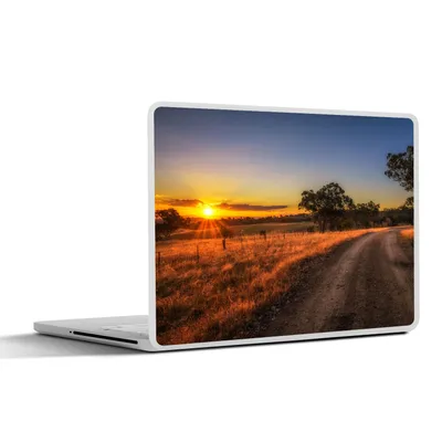 Produktbild von MuchoWow® Laptop Aufkleber Sticker Cover Sonne - Gras - Baum - Natur 32.5x23.5 cm - Sticker für Laptop - Selbstklebend