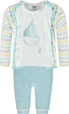 Immagine prodotto di Kanz giacca a maniche lunghe + T-shirt 1/4 di manica + pantaloni da jogging, taglia 56