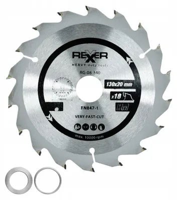 Obrázok produktu pre Rexxer Píla kotúčová na drevo 130x20 mm 18 zubov HM