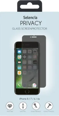 Produktbild von Selencia Screen Protector Privacy Glas iPhone SE (2022 / 2020) / 8 / 7 / 6(s)
