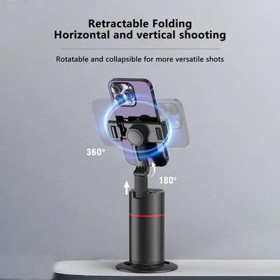 Produktbild von Rotationsstativ für Selbstauslöser mit 360-Grad-Drehung, automatische Gesichtserkennung, Handyhalter