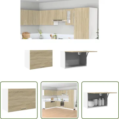 Obrázek produktu pro The Living Store Dubová nástěnná skříňka Sonoma 60x31x40 cm materiál na bázi dřeva