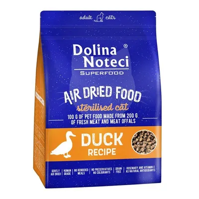 Zdjęcie produktu dla DOLINA NOTECI SUPERFOOD Duck bowls suszona karma dla kotów po sterylizacji 1kg