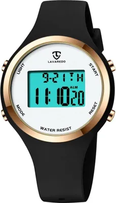 Produktbild von Digitaluhr für Damen mit Wecker,Stoppuhr,LED Licht,Datum-Casual Armbanduhr mit Silikonarmband