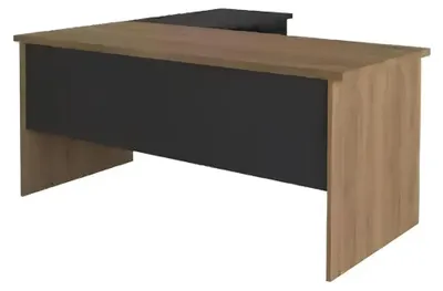 Zdjęcie produktu dla Biurko narożne meble gabinetowe nowoczesny design biurko brązowy