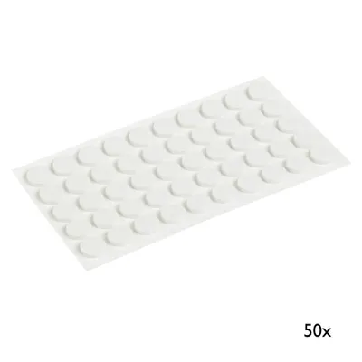 Obrázek produktu pro Tlumič dvířek Ø 10 mm samolepící bílý 50 ks
