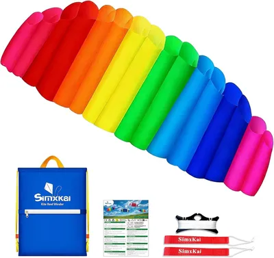 Immagine prodotto di Aquilone sportivo, 2,5 metri, multicolore, a due fili, ideale per la spiaggia