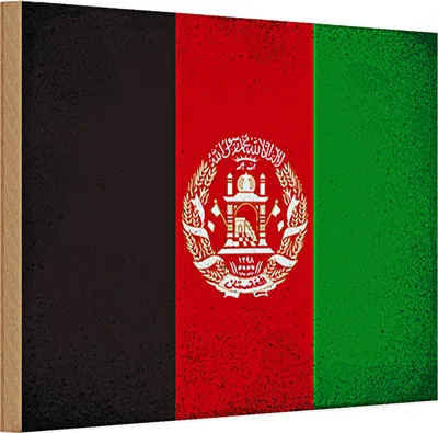 Produktbild von Holzschild Flagge Afghanistan 30x20cm Afghanistan Vintage