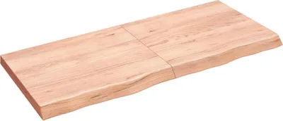 Obrázok produktu pre vidaXL Umývadlová doska svetlohnedá 140x60x(2-6) cm z masívneho dreva