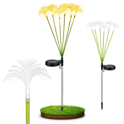 Produktbild von MasterLED Solar-Gartenleuchte Qualle 6 LED 3000K IP44 77cm Warmweiß