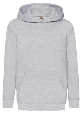 Immagine prodotto di Fruit of the Loom - Felpa con cappuccio per bambini FK3076 (128) (grigio melange)