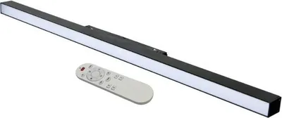 Image de Kit Profilé LED sur Rail Magnétique 48V 20W Dimmable Noir + Télécommande - Blanc Neutre 4000K - 5500K