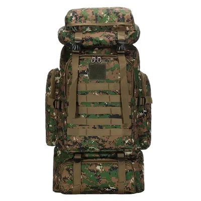 Produktbild von Kampfrucksack, Tarnung Rucksack, Camping-Wanderrucksack, 75L Armeerucksack, Großer Survival-Jagdrucksack, für Outdoor-Reisen
