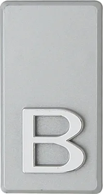 Produktbild von DOMINO Buchstabe Briefkasten Selbstklebend – B | 3D Türbuchstabe Aufkleber | Hausbuchstabe Klebend | Klebebuchstaben Wetterfest | Buchstaben zum Aufkleben | Buchstabenschild | PCV | SILBER