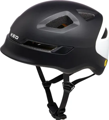 Produktbild von KED Pop II Kinder Fahrradhelm mit LED Rücklicht – Verbesserte Belüftung Für Mehr Komfort Und Sicherheit Farbe: black white Größe: 52-56 (M)