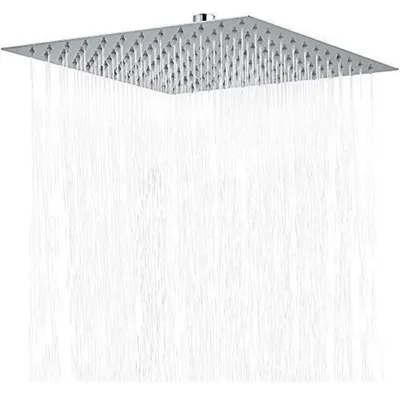 Produktbild von Regendusche 25x25cm Eckig Edelstahl Quadratisch Chrom 10 Zoll Hochdruck