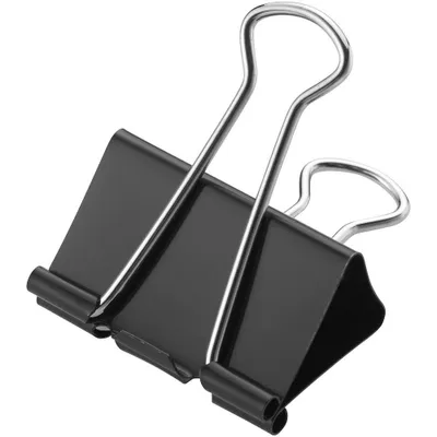 Image de 12 pinces de fixation pliables, noires, 5,0 cm