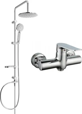 Immagine prodotto di Mexen Carl set doccia esterno con soffione e miscelatore doccia Pecos, cromo - 72740240-00