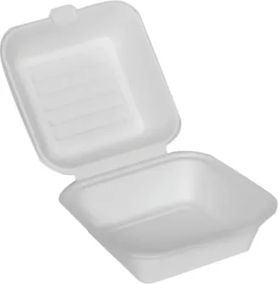 Produktbild von Zuckerrohr-Burgerbox 15,5 x 15 x 7,5 cm 50 Stück.
