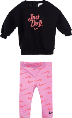 Produktbild von Nike Kids Impressions Langarm-set Schwarz,Rosa 24 Months Jungen,Mädchen Schwarz,Rosa 24 Months