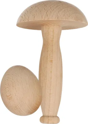 Produktbild von Stopfpilz und Stopfei Holz aus Buche naturbelassen für Kleidung Pullover Löcher stopfen flicken reparieren Nähpilz und Nähhelfer Holz für Socken