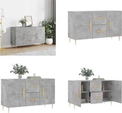 Imagen del producto de Mueble aparador gris cemento de vidaXL, 100x36x60 cm, material de madera. - Aparador - Aparadores - Armario - Estantería