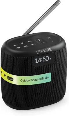 Produktbild von Mini Outdoor Lautsprecher mit Bluetooth & DAB+/FM Radio (wasserdicht IP67, robust, tragbar, 14h Akku, perfekt für Garten & Camping)