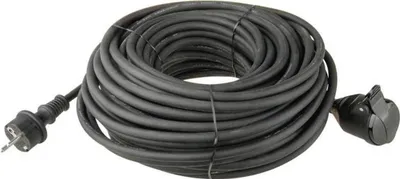 Produktbild von Emos Gummi-Verlängerungskabel 10m 3x1,5mm, schwarz