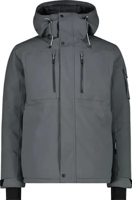 A studio shot of a grey jacket.